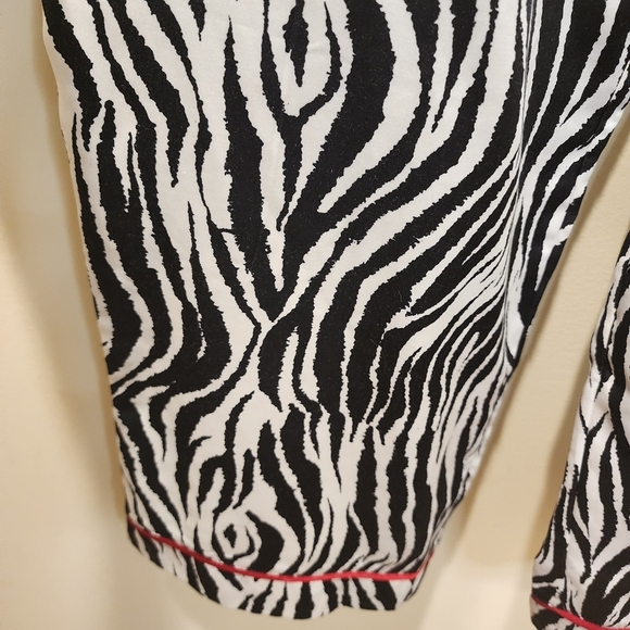 Dana Buchman Intimates Black and white zebra print pajama pants size L - Picture 6 of 9